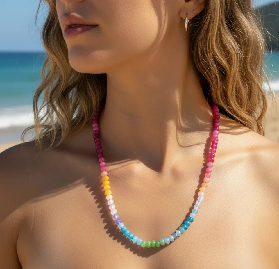 Collier Rainbow (couleurs vives)