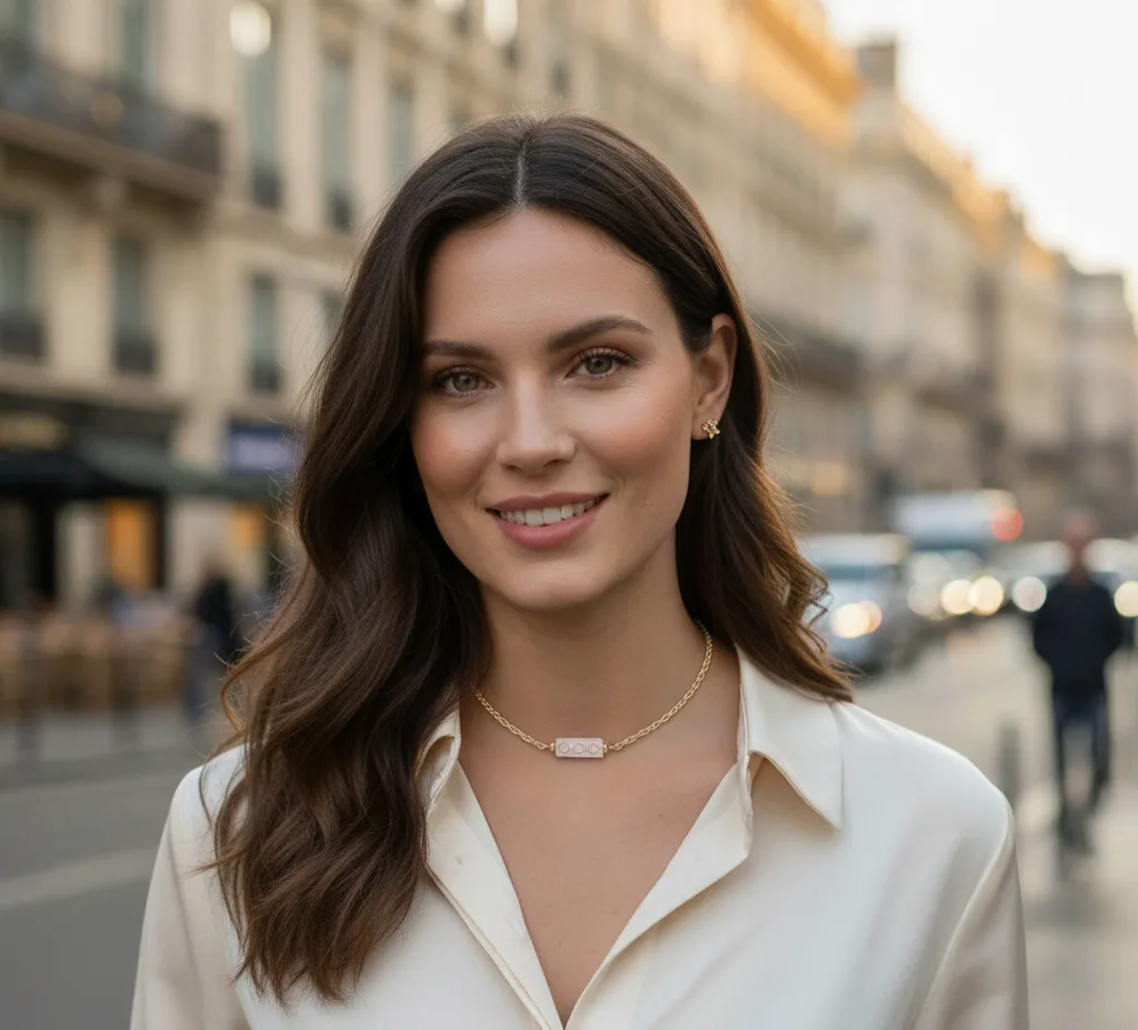 Collier Mandy (quartz rose pâle)