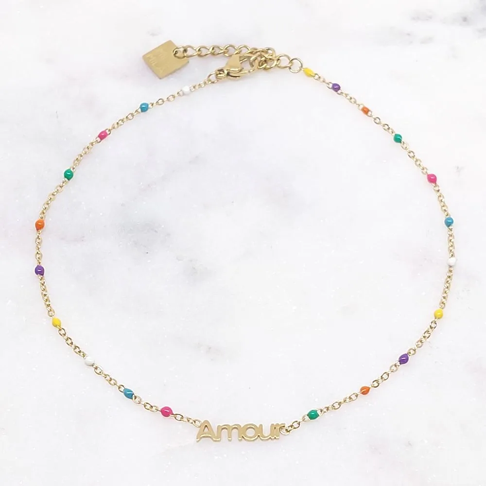 Bracelet de cheville Amour
