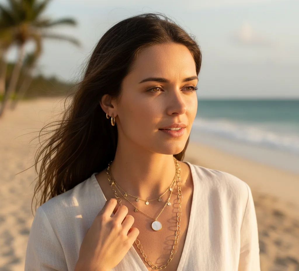 Collier maillons larges (doré)