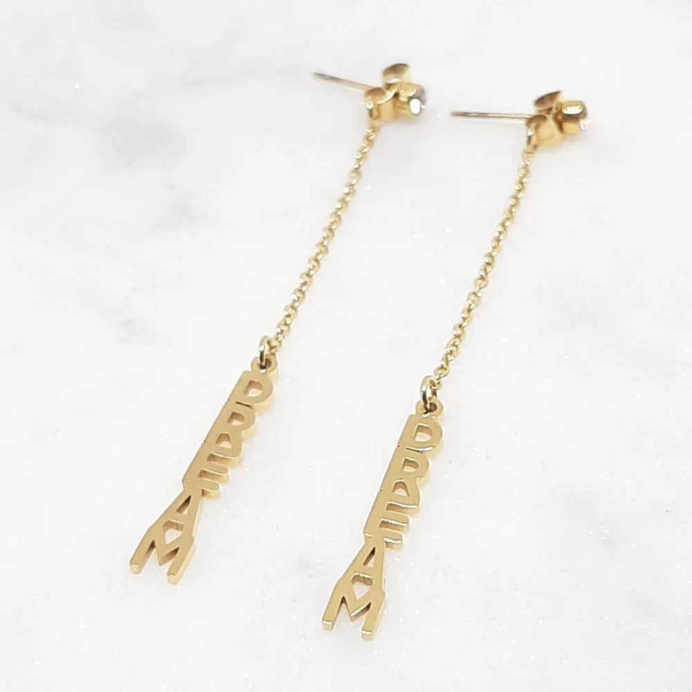 Boucles d'oreilles pendantes "Dream" (doré)