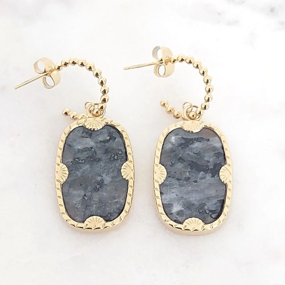 Boucles d'oreilles Bohm - Zelda en labradorite