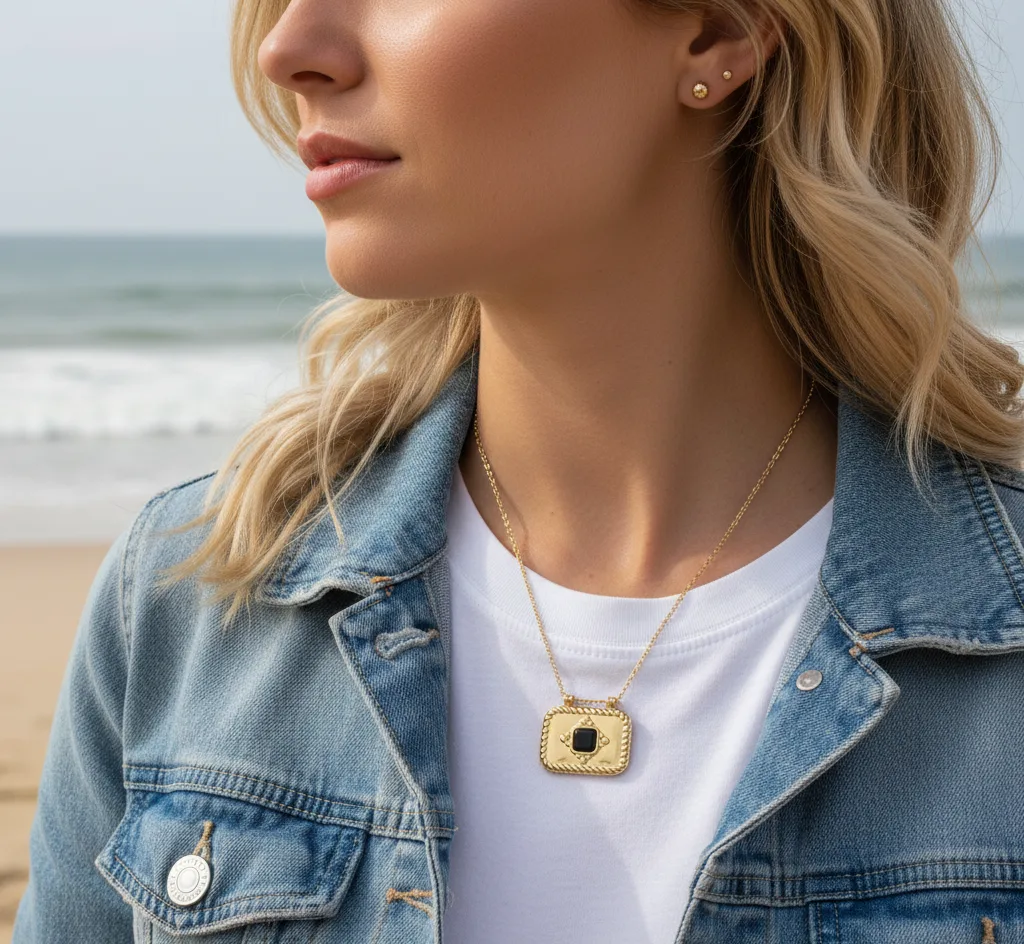 Collier Felicia (onyx noir)