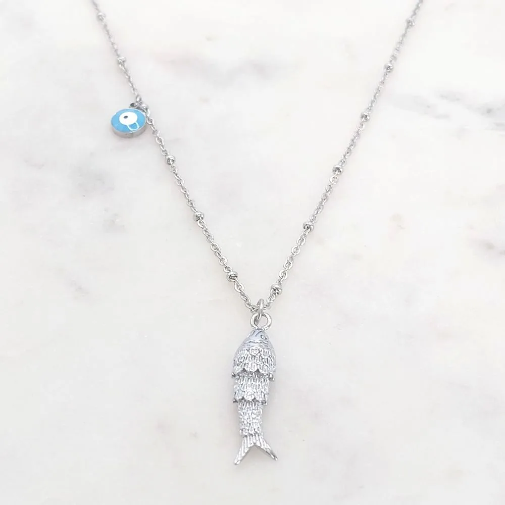 Collier sautoir Léonie (argenté)