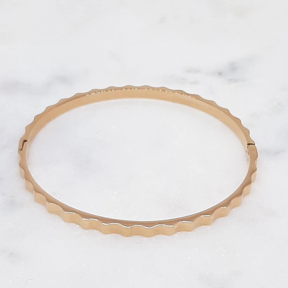 Bracelet jonc écrou (or rose)