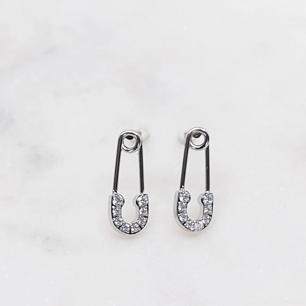 Puces d'oreilles épingle (argent)