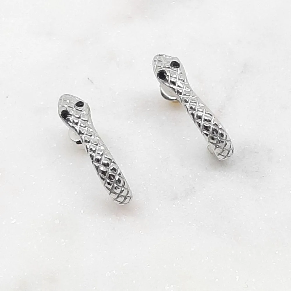 Mini créoles serpent (argent)
