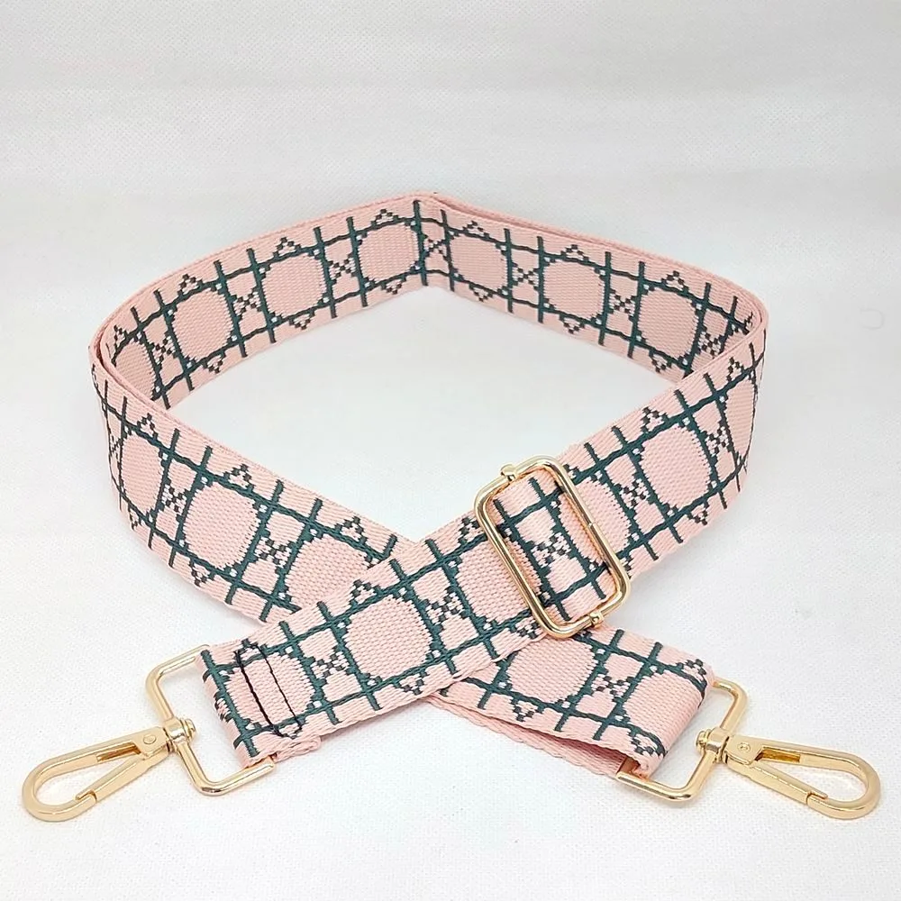 Bandoulière de sac " black & pink "