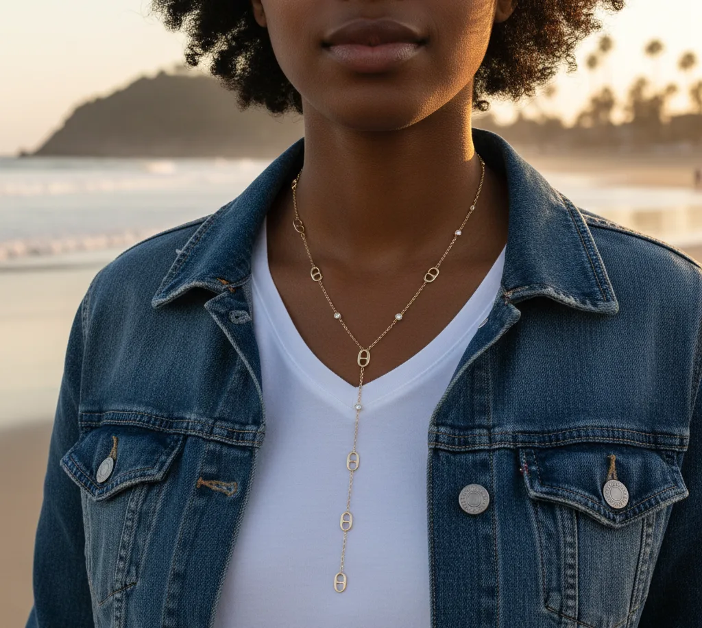 Collier cravate Dona (doré)