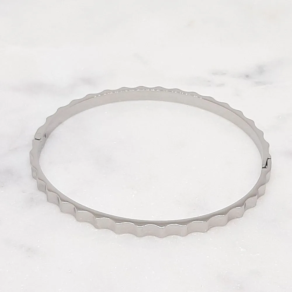 Bracelet jonc écrou (argenté)