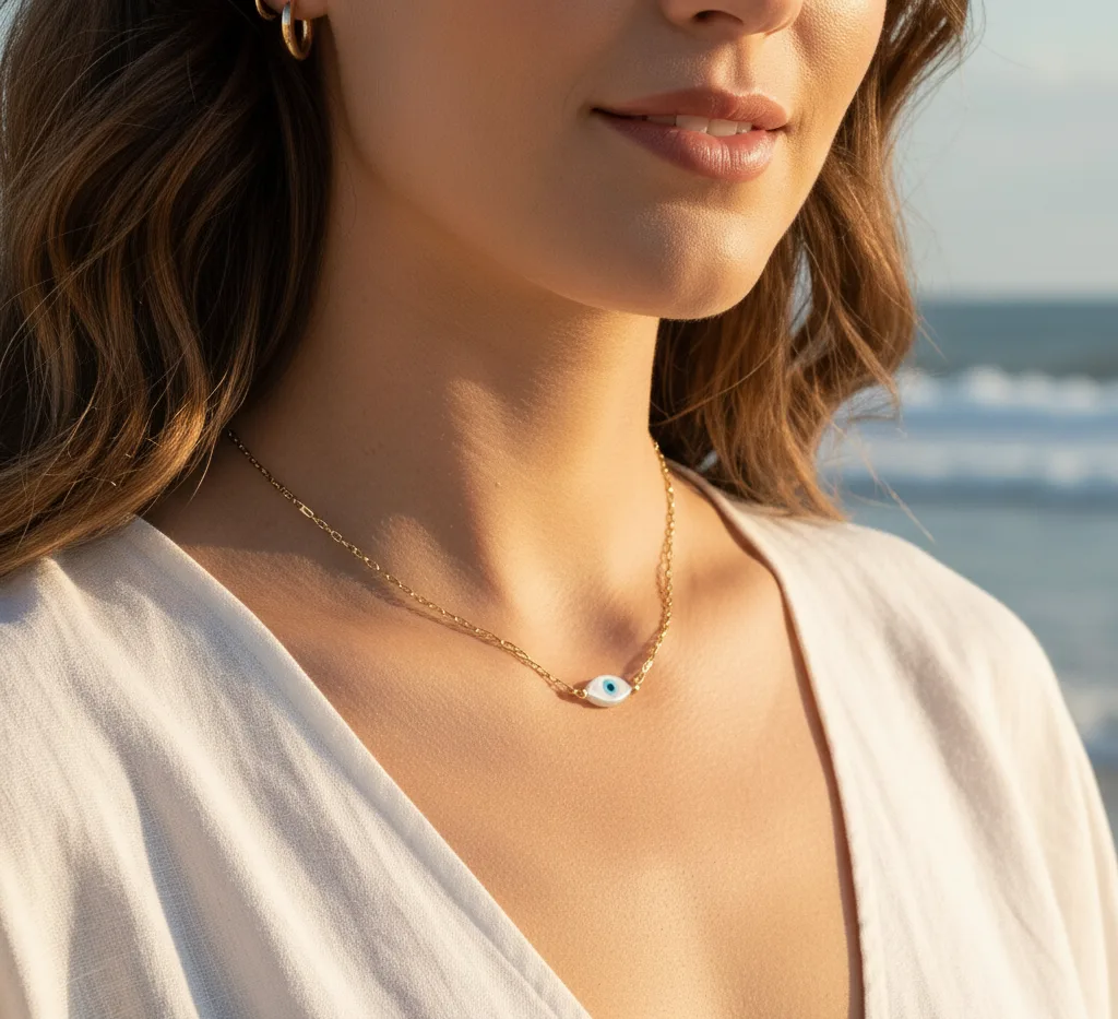 Collier oeil (doré)