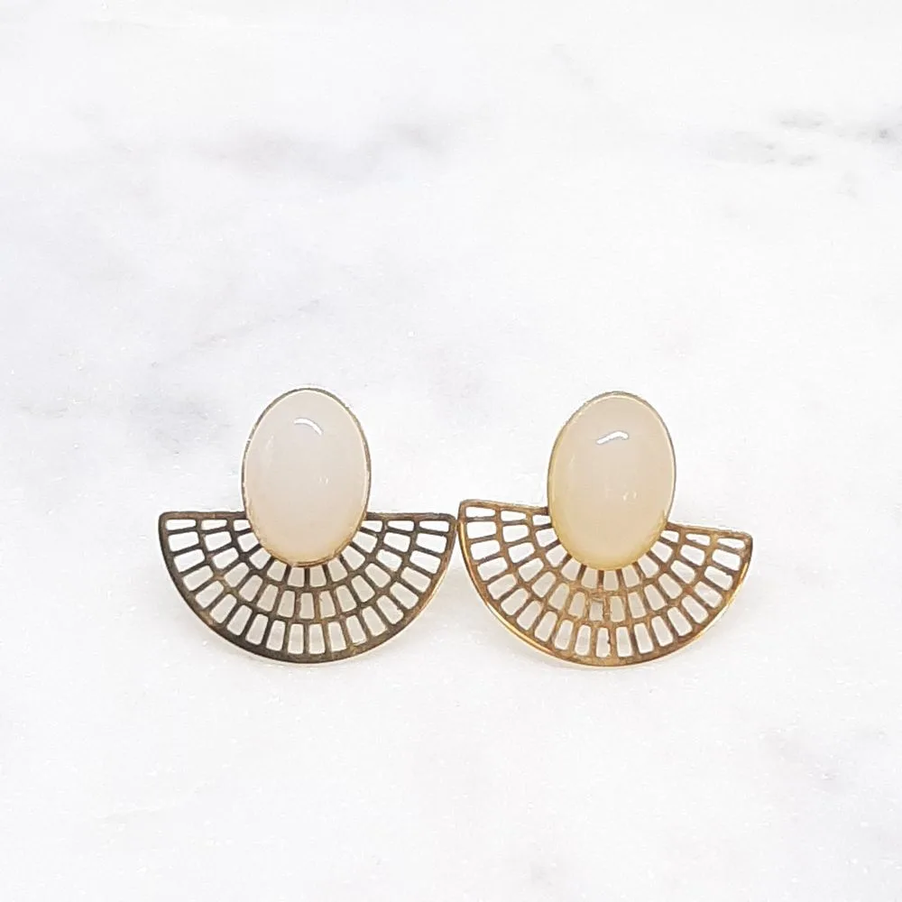 Boucles d'oreilles éventail (doré)