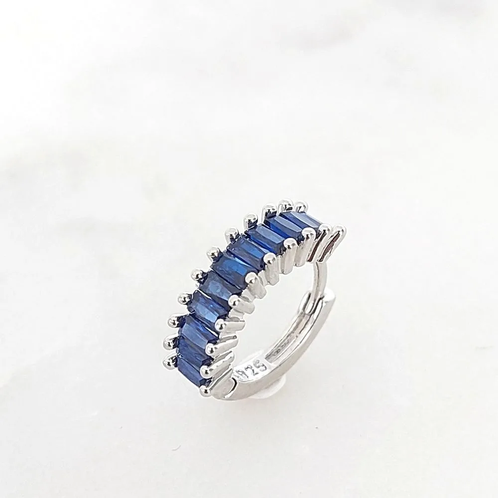 Mini créole bleu électrique (argent)