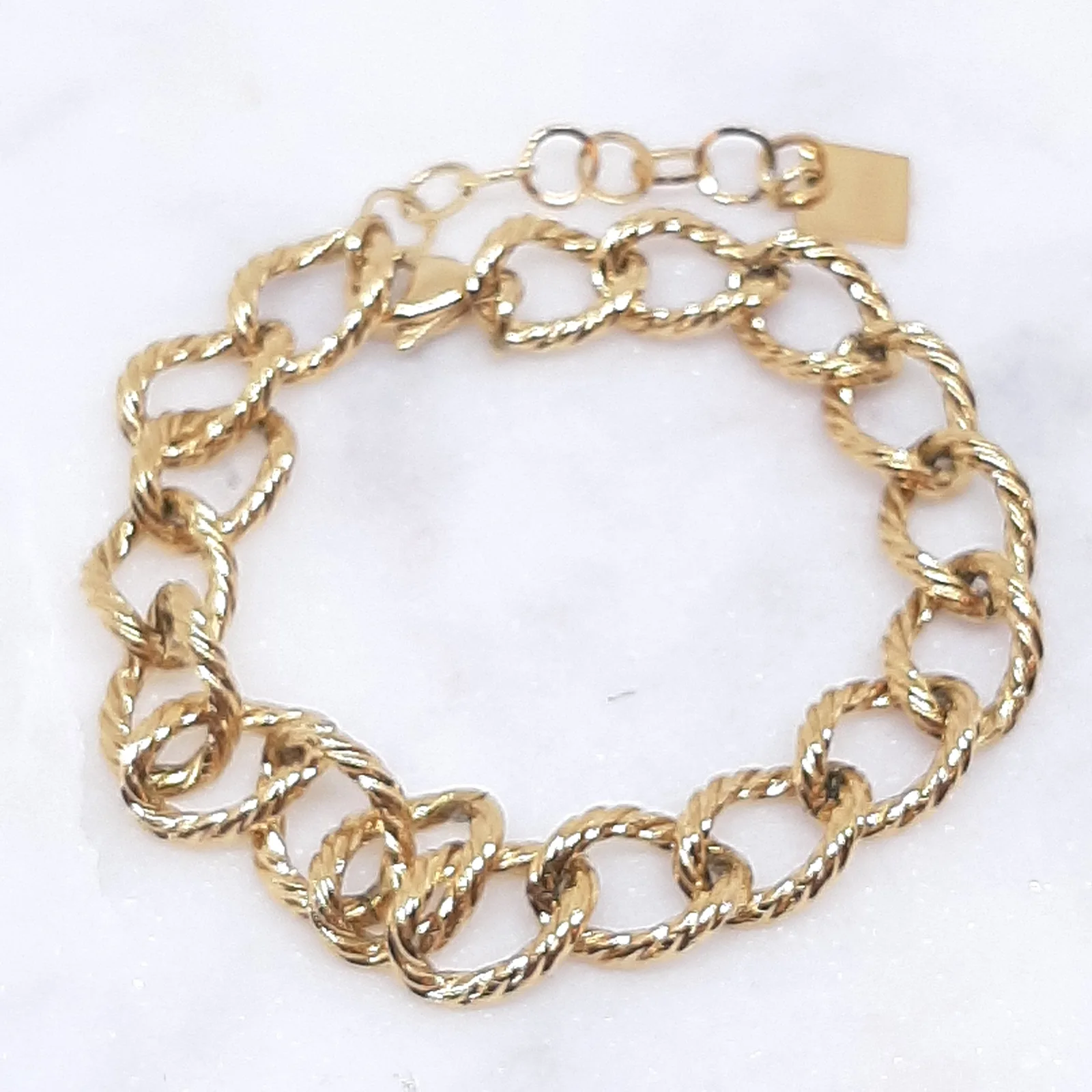Bracelet à maillons vrillés (doré)